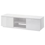 Тумба под ТВ - IKEA BYÅS/BYAS/БИЭС ИКЕА, 160x42x45 см, глянцевый белый