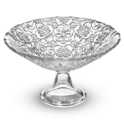 Ваза для фруктов 25см IVV Arabesque серебряная Италия