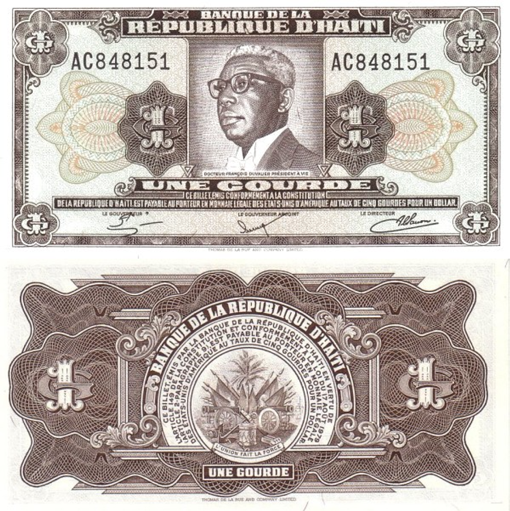 Гаити 1 гурд 1979 Президент Доктор Франсуа Дювалье UNC
