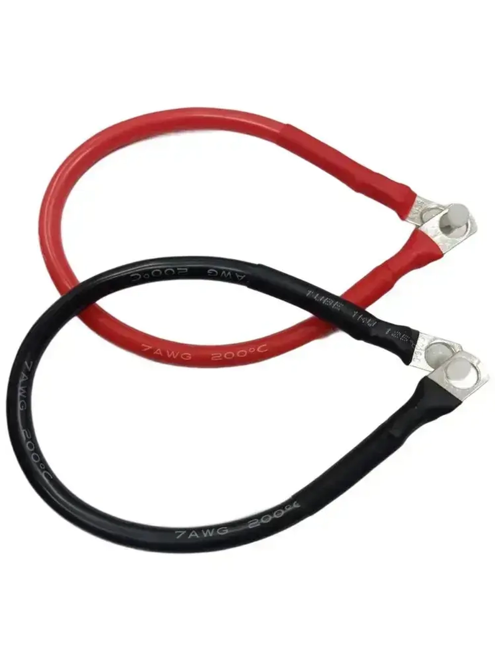 Силовой кабель для аккумулятора с клеммами на ТМЛ, 31 см, красный / черный, 7 AWGС