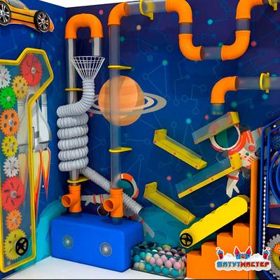 Пневмолабиринт для детской игровой комнаты «Лунная станция», 2×1×1,8 м