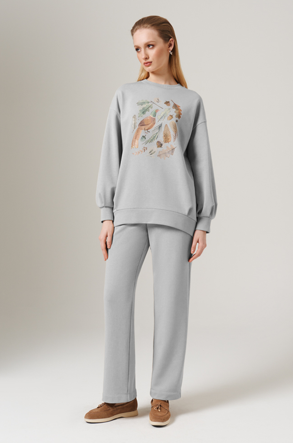 23148 Свитшот женский (серый)