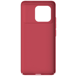 Тонкий жесткий чехол красного цвета (Bright Red) от Nillkin для Xiaomi Poco X6 Pro 5G и Redmi K70E, серия Super Frosted Shield