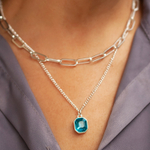 Колье Fiore Luna Aquamarine LN6103 S