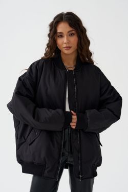 Куртка бомбер черного цвета