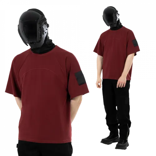 Футболка Heartz «Waveform» Raglan Kimono бордовая