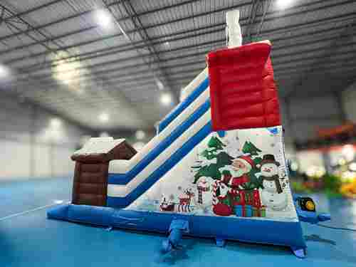 Коммерческий надувной батут «Зимняя горка Арктика» 6,1*3,6*6,3 м