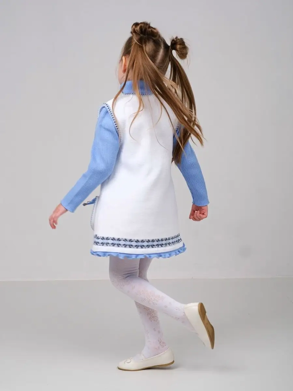 Сарафан вязаный для девочки