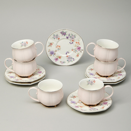 ЧАЙНЫЙ НАБОР LEFARD "ВРЕМЕНА ГОДА" НА 6 ПЕР. 12 ПР. 250 МЛ РОЗОВЫЙ