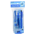 Готовальня Basir 8 предметов в пластиковом футляре, синий цвет