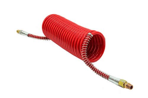 Шланг прицепа винтовой ЕВРО красный (L- 7.5 метра, ОДНОСЛОЙНЫЙ) (22*1,5) (5410-5009052) SORL