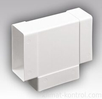 Пластиковый вентиляционный тройник Т-образный 60*204 мм, 620ТПП, ERA