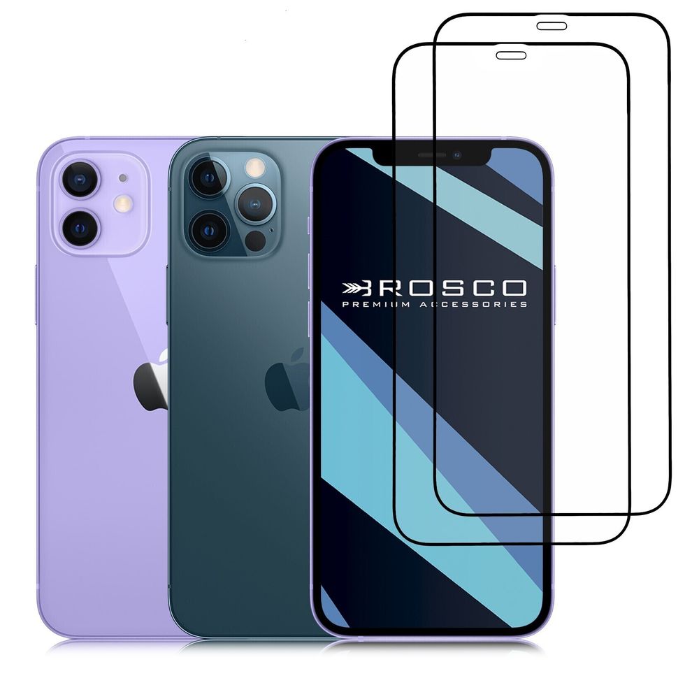 Набор стекол ROSCO для Apple iPhone 12;Apple iPhone 12 Pro оптом (арт. IP12(12PRO)-FSP-GLASS-SET2)