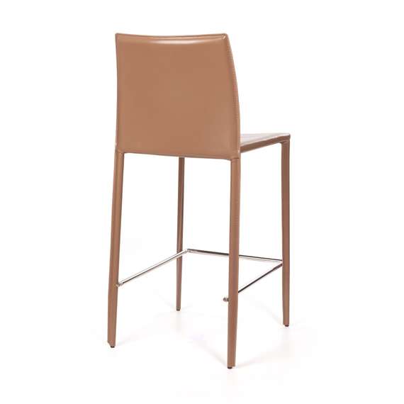 Стул полубарный Rolf, кожа капучино