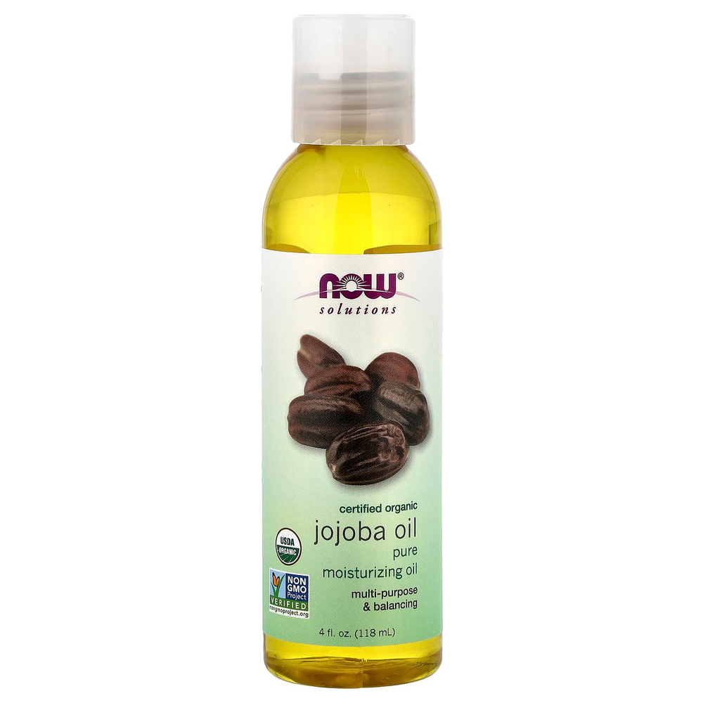 NOW Foods, Solutions, сертифицированное органическое масло жожоба, 118 мл (4 жидк. унции)