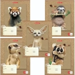 Тетрадь 18л. А5 линия Brauberg Милые Зверушки обложка картон (1/20)