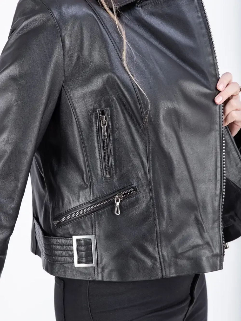 Косуха кожаная куртка женская Турция