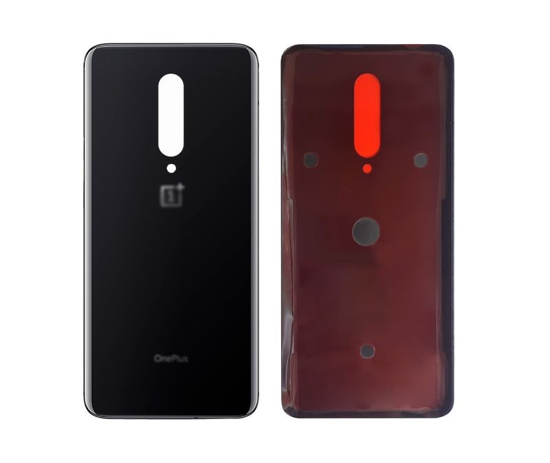 Задняя крышка для OnePlus 7 Pro черная (Mirror Black) без стекла камеры