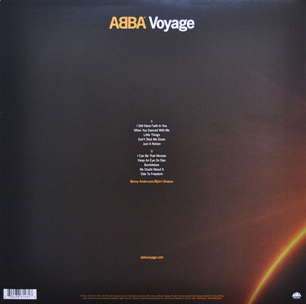 ABBA. Voyage (LP) АББА. Вояж - НОВЫЙ АЛЬБОМ 2021