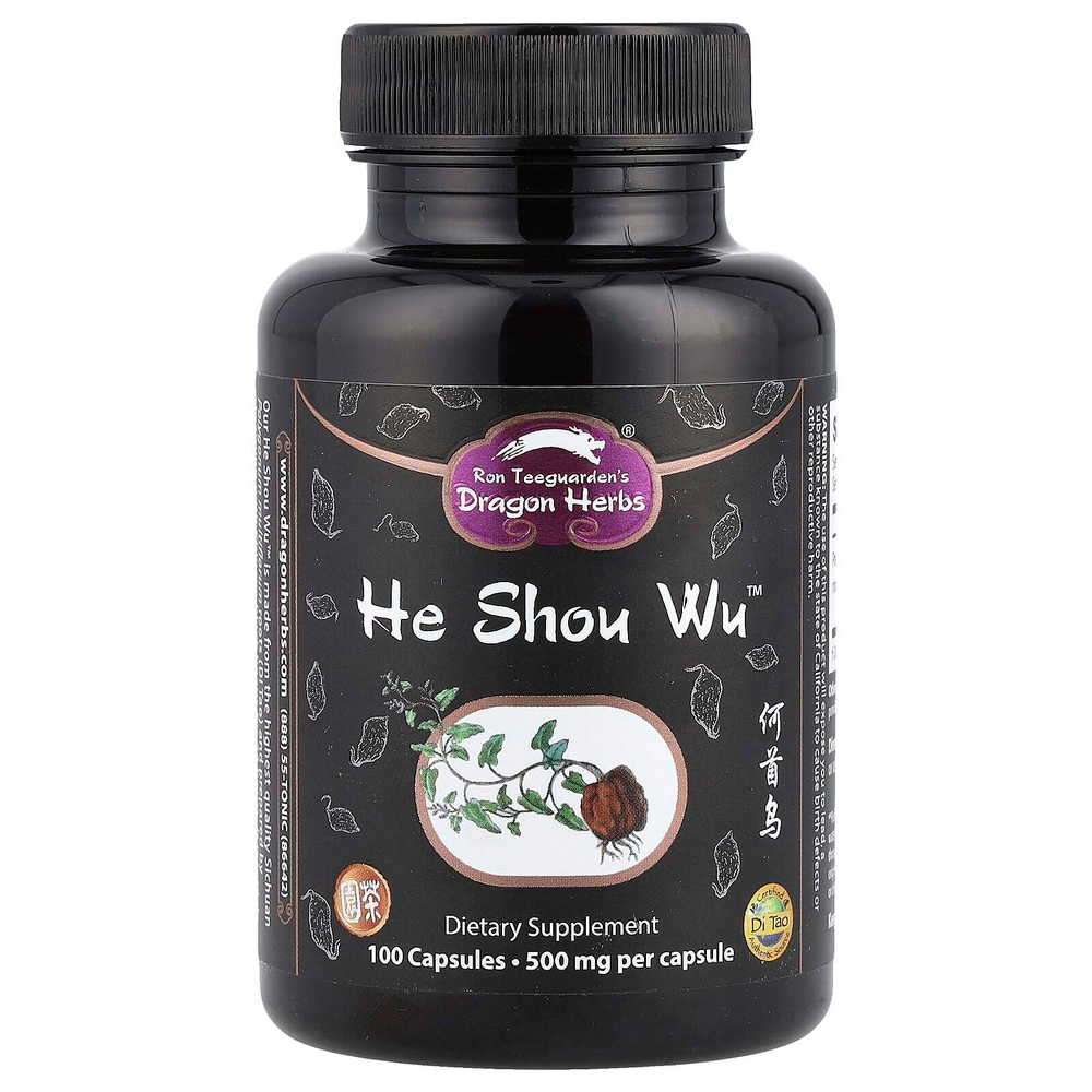 Dragon Herbs, He Shou Wu ™, 500 мг, 100 капсул