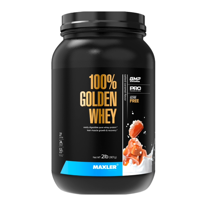 Сывороточный протеин &quot;Соленая карамель&quot;, Golden Whey 2 lb Salted Caramel, Maxler, 907 г