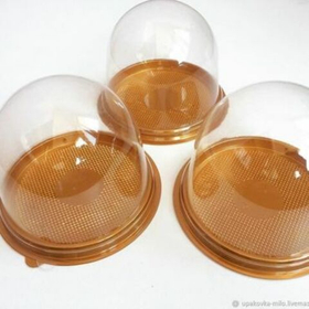 Упаковка - купол круглый (дно золотое) д11 см. 1 шт