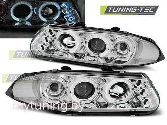 Передние фары angel eyes chrome для Rover 200