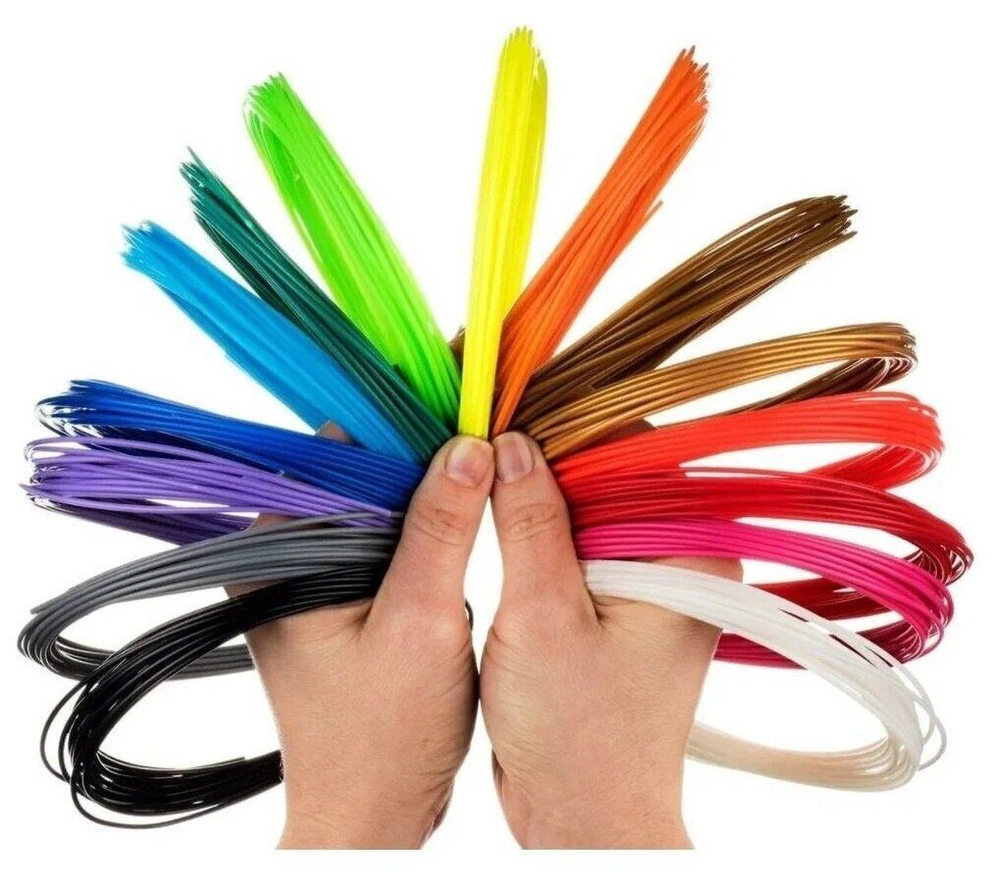 Набор пластика ABS для 3D ручек 10 штук по 10 метров, стержни для 3D ручки