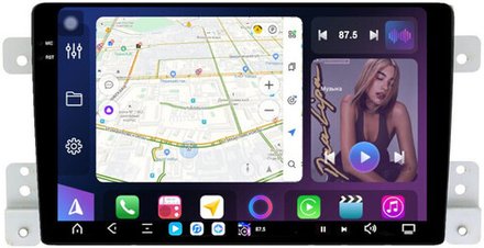 Магнитола для Suzuki Grand Vitara 2005-2016 - FarCar GX053M монитор 9.5" 2K QLED на Android 14, TS20, 6+128Гб, CarPlay, 4G SIM-слот