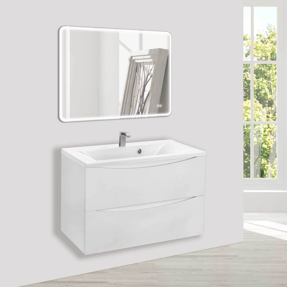База под раковину Mia 750 подвесная, 2 выкатных ящика soft close, G.White, , шт