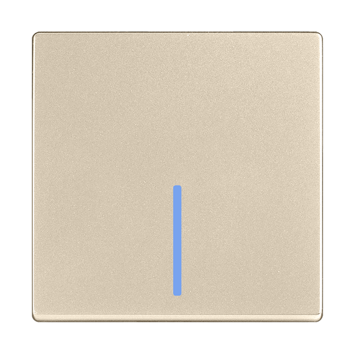 Выключатель Werkel одноклавишный с подсветкой шампань W1110111 4690389157080