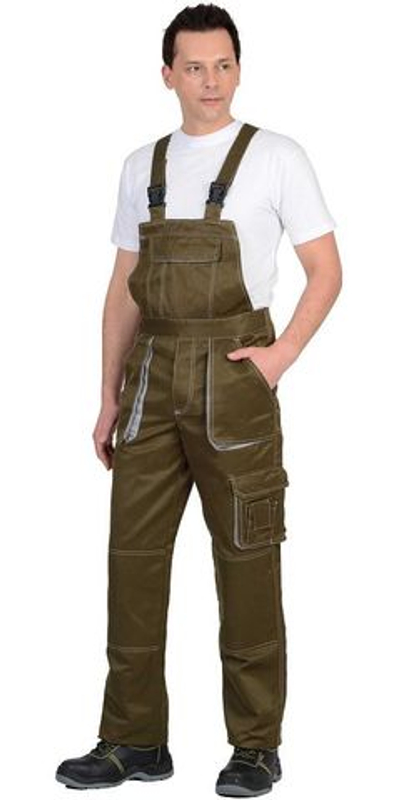 Полукомбинезон Хаки со светло-серым