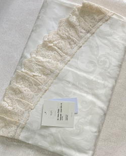 Скатерть 220 и 12 салфеток Palombella Valeria Poesia сливочные