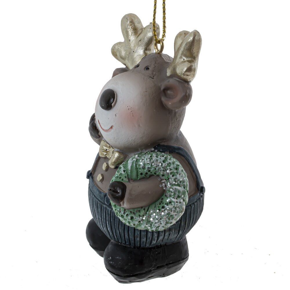 GAEM Фигурка декоративная подвесная "Олень", L5 W3,5 H8,5 см, 4в.