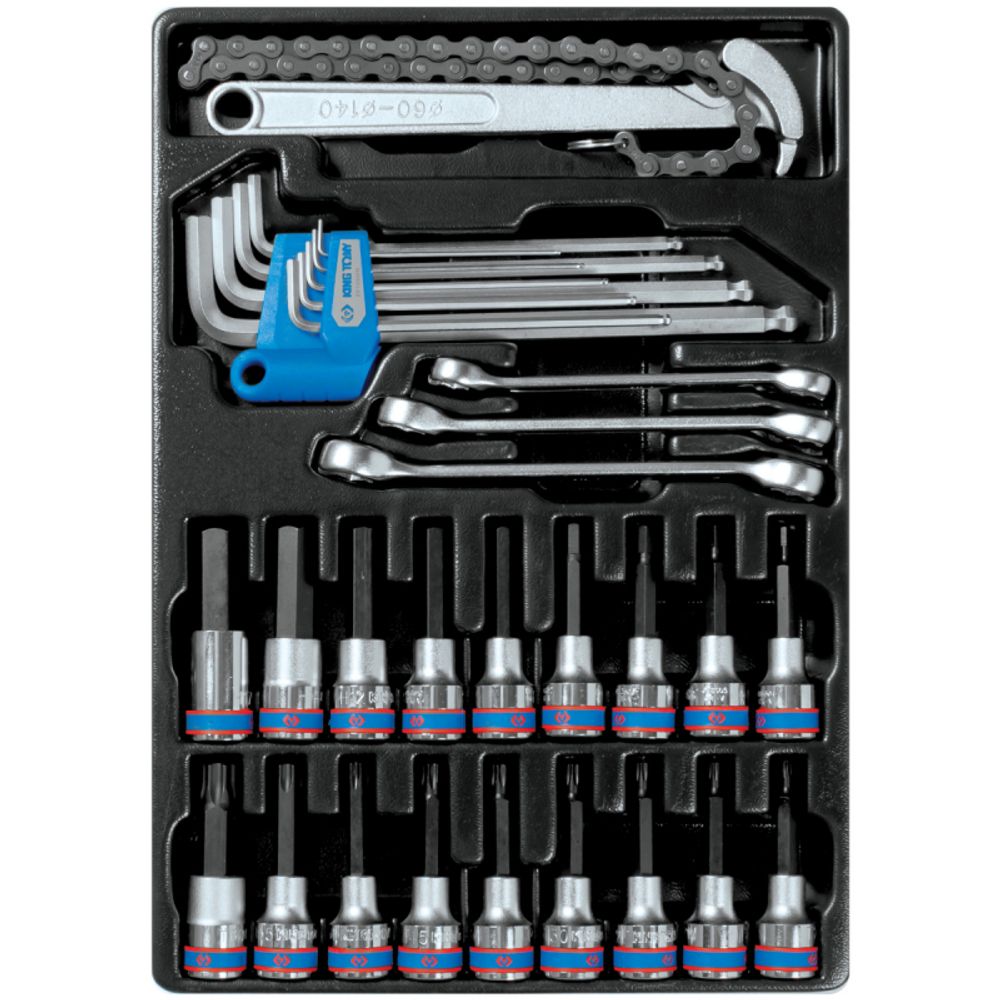 KING TONY (932-000MR) Набор инструментов в красной тележке, 173 предмета