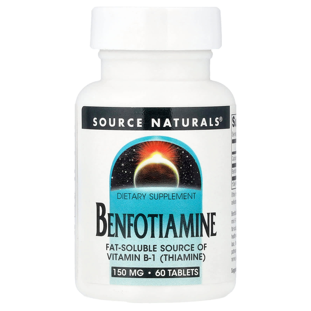 Source Naturals, бенфотиамин, 60 таблеток