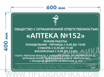 400х600 мм (АКП 3 мм) Тактильная табличка комплексная, Полноцвет