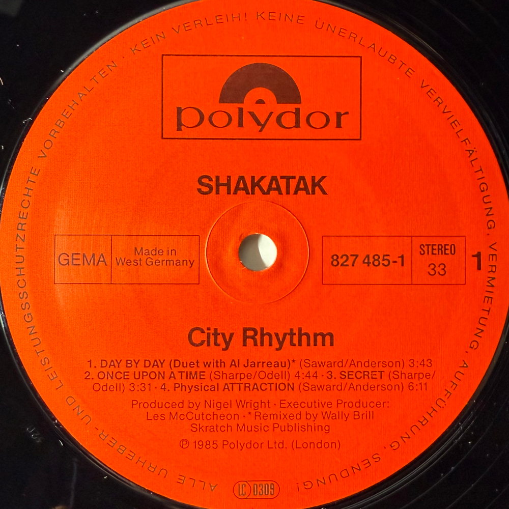 Shakatak - City Rhythm (Германия 1985г.)