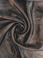 Подклад коричневый, жаккард огурец D6С5