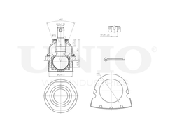 Опора шаровая передняя нижняя UNIO SSP-20127