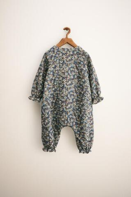 ZARA TIMELESS - ДЛИННЫЙ КОМБИНЕЗОН С ЦВЕТАМИ, ЗЕЛЕНОВАТЫЙ