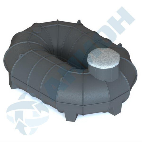 Резервуар О-образный 4500 л для подземного хранения жидкостей Анион 4500 л. горизонтальный (3150x2350x1380см;черный) - арт.559486