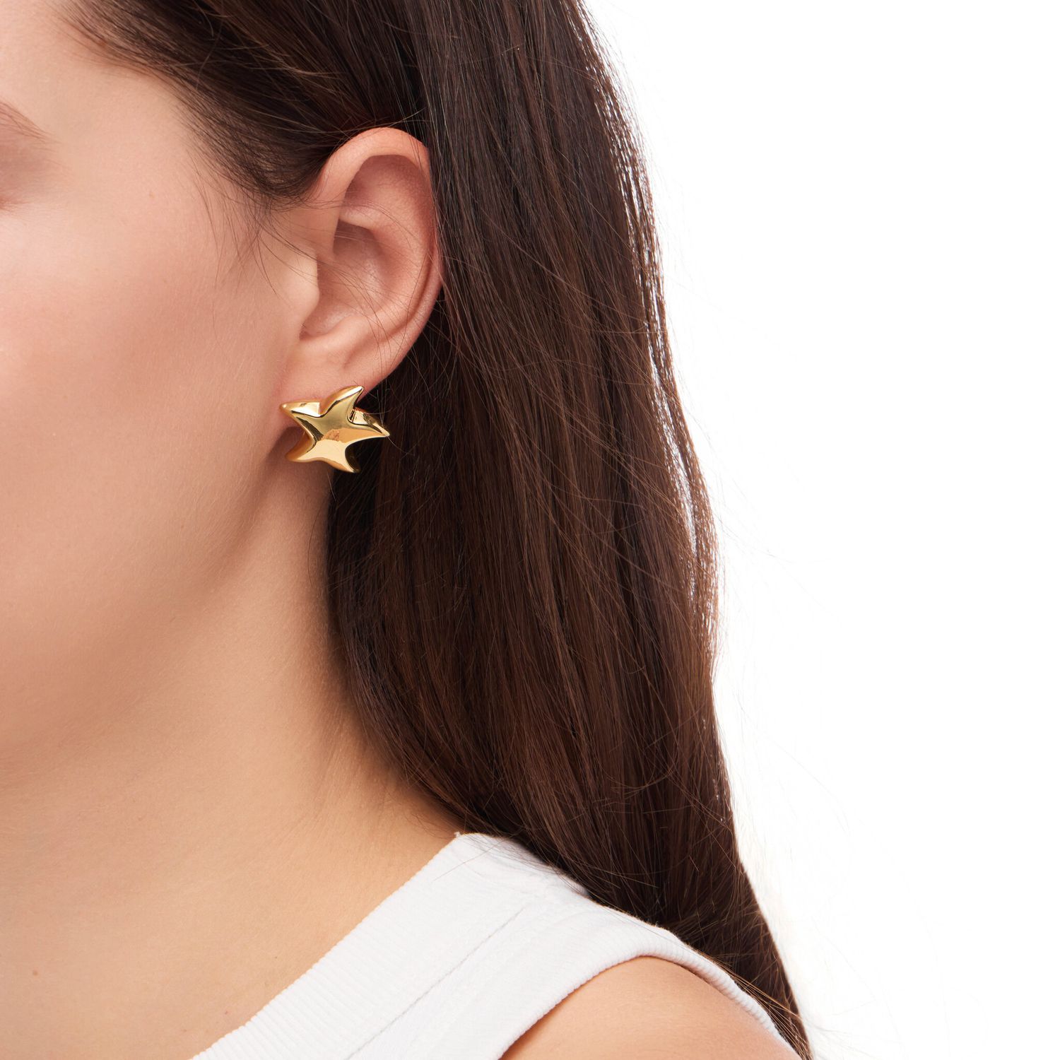 Серьги Plain Gold Earings – Star