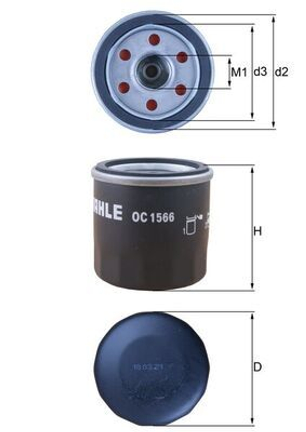 MAHLE - OC1566-MAH - Oil Filter
