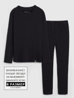 Черный костюм для девочки на осень