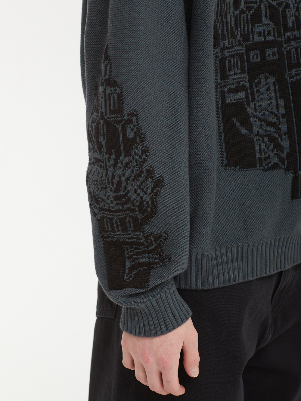 Мужской Свитер (Round-neck) Falling Castles