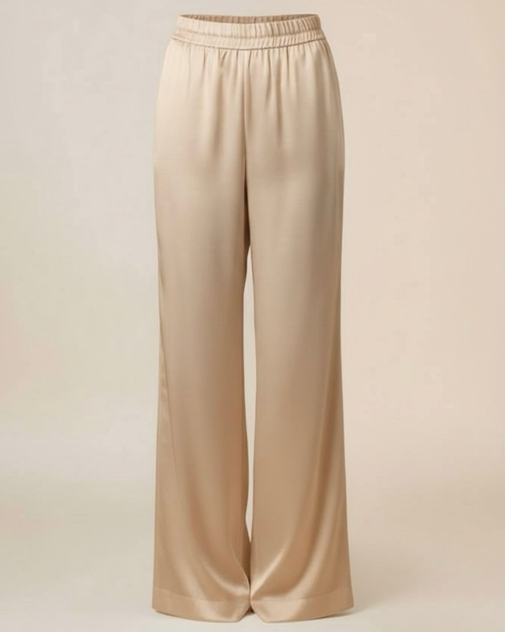 Брюки из шелка в золоте