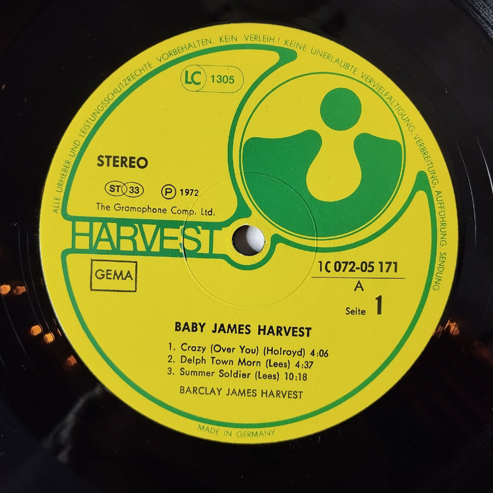 Винтажная виниловая пластинка LP Barclay James Harvest Baby (Germany 1972)