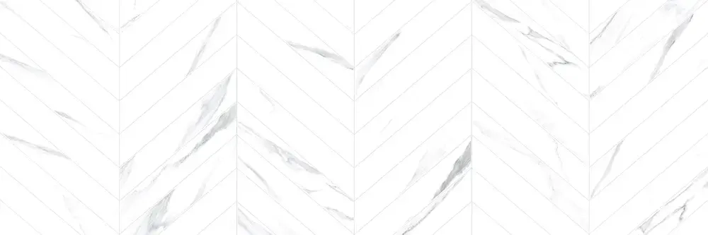 Настенная плитка Alma Ceramica TWU11TOK017 Tokio 200x600 белая глянцевая под камень с орнаментом