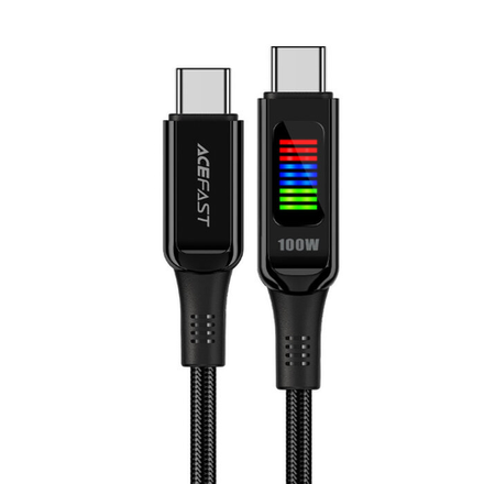 C7-03 USB-C to USB-C zinc alloy charging data cable with display